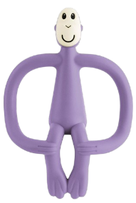 Gryzak kojący Matchstick Monkey ze szczoteczką Małpka Fioletowy (MM-T-013) (5060679073410) - obraz 2