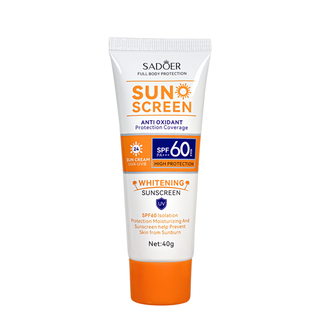 Солнцезащитный крем для лица Sadoer SPF60+ PA+++ с отбеливающим эффектом 40 мл - изображение 2