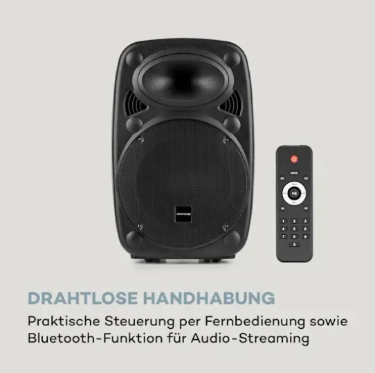 Мобильная акустическая система Auna Streetstar 2.0 15" с Bluetooth, USB, SD и УВЧ микрофонами - изображение 7