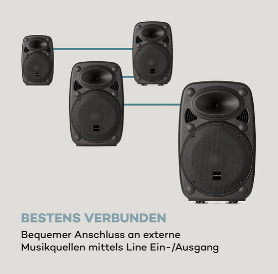 Мобильная акустическая система Auna Streetstar 2.0 12" с Bluetooth, USB, SD и караоке, второе поколение - изображение 8