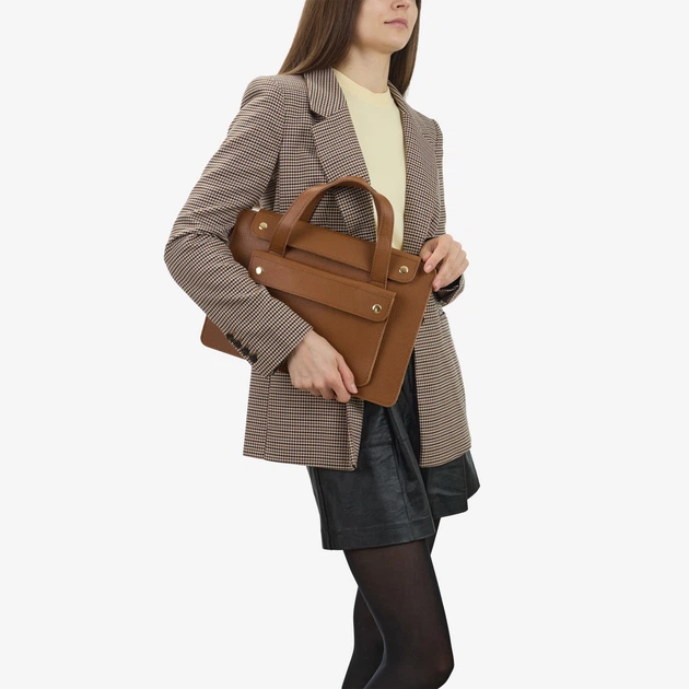 Сумка для ноутбука жіноча шкіряна велика Regina Notte Briefcase 4243 Рудий - Фото 2 Сумка для ноутбука жіноча шкіряна велика Regina Notte Briefcase 4243 Рудий - зображення 2