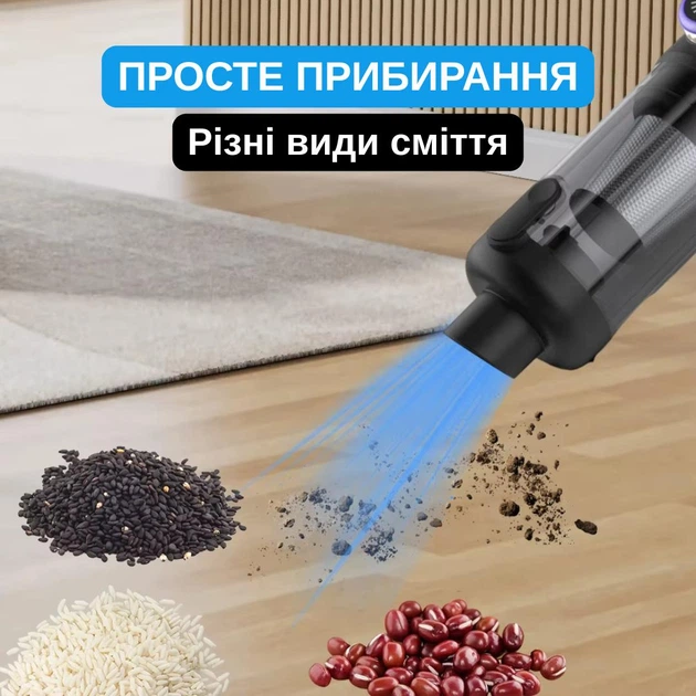 Автомобільний пилосос Yaoen 126 Ultra 110W 6000mAh (YVCNU6011B 5422) Чорний - Фото 9 Автомобільний пилосос Yaoen 126 Ultra 110W 6000mAh (YVCNU6011B 5422) Чорний - зображення 9