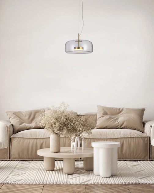 Подвесной светильник, люстра Italux PND-17760B-BRSS-CL Caste LED 1x10W 3000K 850Lm IP20 золотой - изображение 2