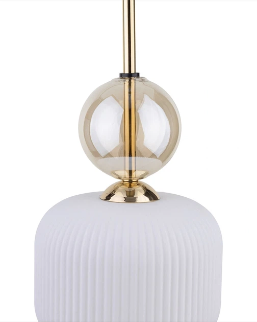 Підвісний світильник, люстра TK Lighting 11589 Sophia E14 1x10W IP20 янтарний - зображення 3