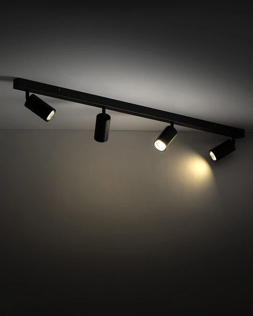 Світильник поворотний, спот TK Lighting 10635 Amis GU10 4x10W IP20 чорний - зображення 2
