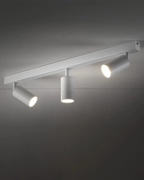 Світильник поворотний, спот TK Lighting 10796 Amis GU10 3x10W IP20 білий - Фото 2 Світильник поворотний, спот TK Lighting 10796 Amis GU10 3x10W IP20 білий - зображення 2