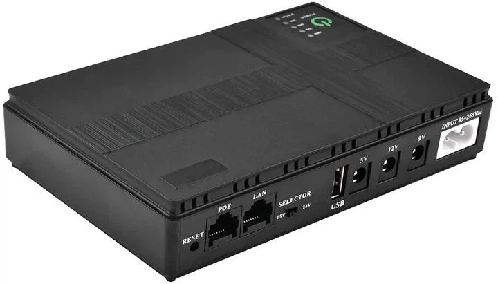 ДБЖ (UPS) для роутерів/комутаторів Voltronic DC1018P 18W Output: USB-5V DC-5V/9V/12V POE-15/24V 1/2A Li-ion 10400mAh - зображення 5