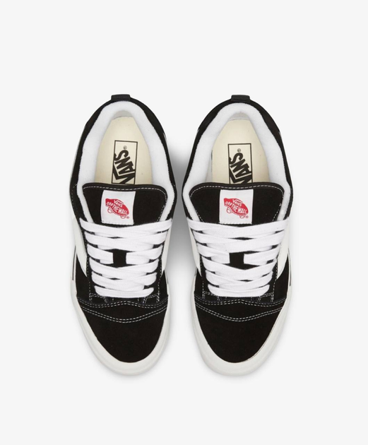 Жіночі кеди низькі з вишивкою Vans knu school чорно-білі 37 - зображення 4