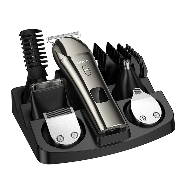 Машинка для стрижки HOCO HP26 600 mAh. IPX6. Multi-function electric clipper grooming set Metal Gray - зображення 6