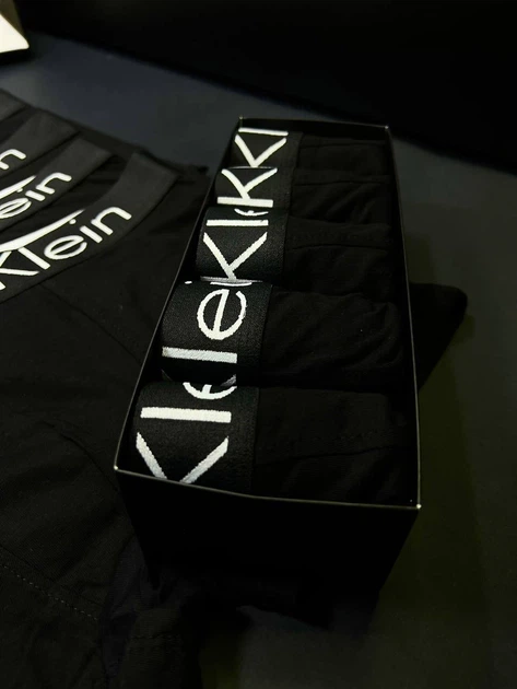 Чоловічі труси Чорні боксери Calvin Klein Великі букви Білі набір 5 шт. Black XXXL - зображення 3