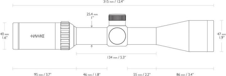 Приціл оптичний Hawke Vantage 3-9х40 сітка 22 LR Subsonic з підсвічуванням - Фото 4 Приціл оптичний Hawke Vantage 3-9х40 сітка 22 LR Subsonic з підсвічуванням - зображення 4