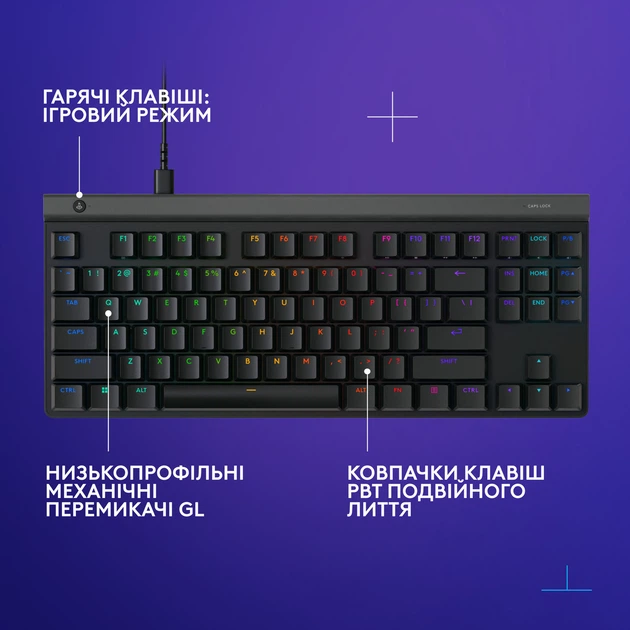 Клавіатура Logitech G515 TKL Black Tactile (920-014133) ( 28196 ) - зображення 7