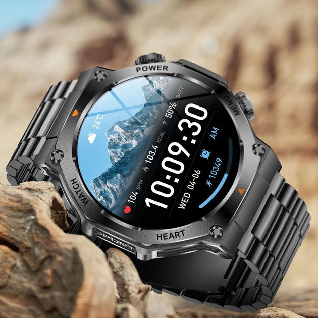 Розумний смарт годинник Smart Mevaden Ultra Steel, 2 ремінці - изображение 11