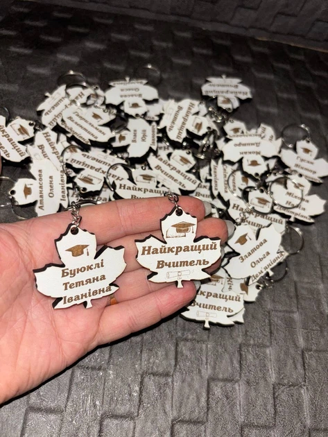 Брелки з лазерним гравіюванням, Брелки на ключи, Брелки з написом, - изображение 2