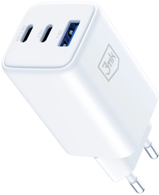 Ładowarka sieciowa 3MK Hyper Charger 65W GaN QC4+ White (5903108640107) - Zdjęcie 1 Ładowarka sieciowa 3MK Hyper Charger 65W GaN QC4+ White (5903108640107) - obraz 1