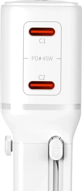 Ładowarka sieciowa 3MK incharge Globe 45W 2C PD QC4+ PPS SCP AFCUS/EU/AUS/UK White (5903108706322) - Zdjęcie 2 Ładowarka sieciowa 3MK incharge Globe 45W 2C PD QC4+ PPS SCP AFCUS/EU/AUS/UK White (5903108706322) - obraz 2