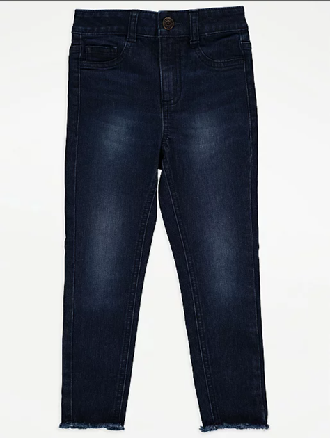 Джинсы George Dark Wash Skinny Jeans для девочки 6-7 лет (116-122 см) Темно-синие - Фото 1 Джинсы George Dark Wash Skinny Jeans для девочки 6-7 лет (116-122 см) Темно-синие - изображение 1