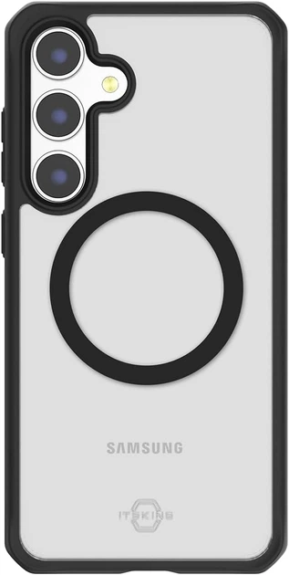 Чохол ItSkins Hybrid R Solid with MagSafe для Samsung Galaxy S24 Plus (S926) (SGKP-HRSMA-PBTR) Transparent/Black - Фото 1 Чохол ItSkins Hybrid R Solid with MagSafe для Samsung Galaxy S24 Plus (S926) (SGKP-HRSMA-PBTR) Transparent/Black - зображення 1