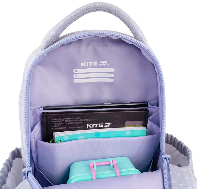 Рюкзак ортопедичний Kite Education Studio Pets 36x27х16 см 15.5 л Сірий (SP26-724S) - зображення 15
