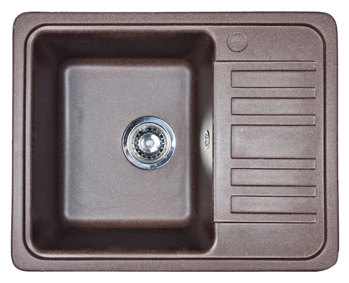 Кухонна мийка Adamant SMALL коричнева 570x455x180 мм, з крилом 57 см - Фото 1 Кухонна мийка Adamant SMALL коричнева 570x455x180 мм, з крилом 57 см - зображення 1