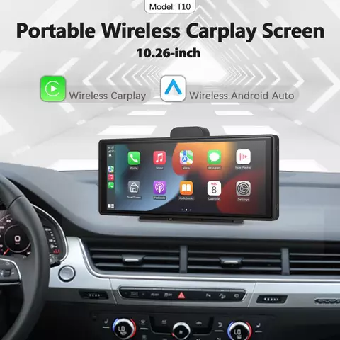Универсальный сенсорный дисплей 10 дюймов с камерой CarPlay и Android Auto - изображение 2
