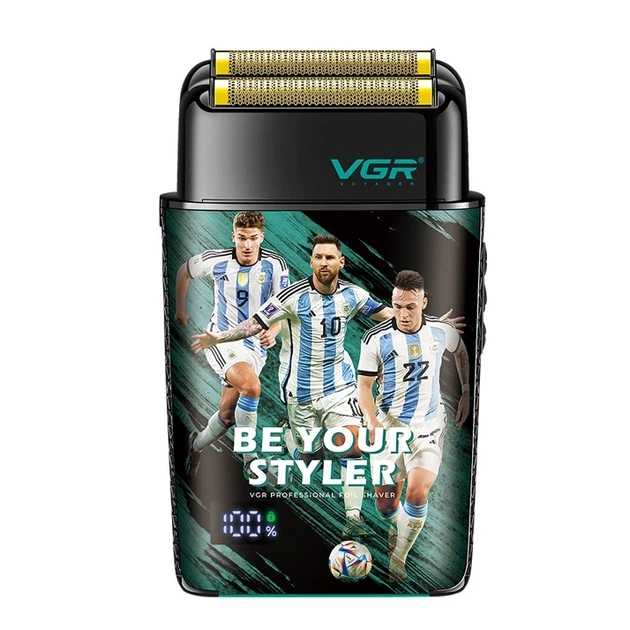 кумуляторний шейвер VGR V-309 LED дисплей IPX6 фольгова електробритва для обличчя та тіла 7500 об/хв 3 швидкісні режими Li-Ion 1200 мАг USB зарядка чорний бритва для бороди та щетини - изображение 3