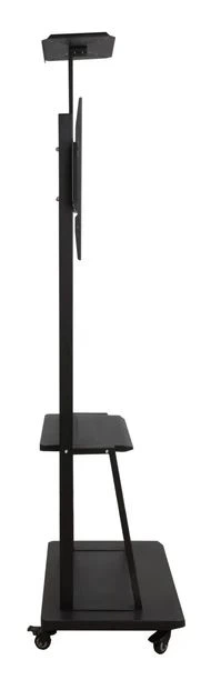 Підлогова стійка для телевізора TV CART 1500 8006 32–70 дюймів мобільний кронштейн на колесах з полицями VESA 200x200 400x400 600x400, регулювання висоти навантаження до 70 кг - зображення 3