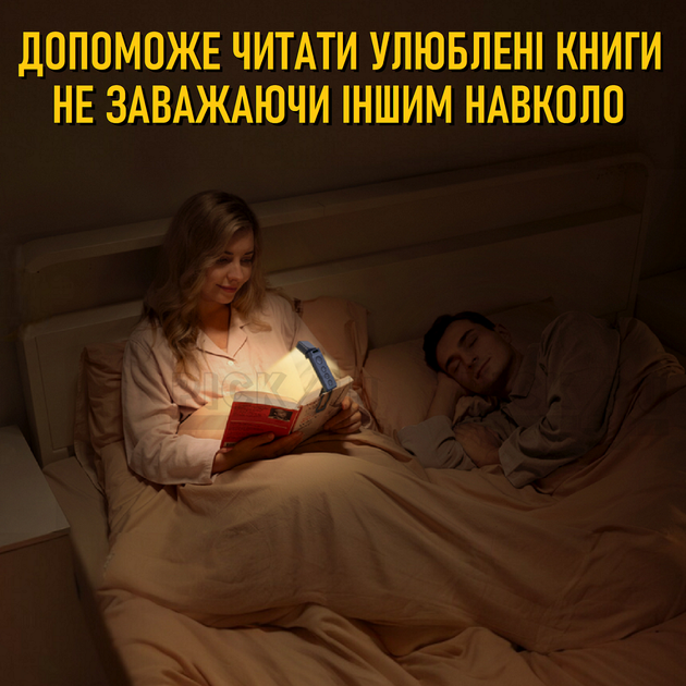 Светодиодный светильник-лампа с зажимом для чтения книг аккумуляторная, с таймером, с регулятором яркости, 3 режима освещения Type-C A050 Темно-серый - изображение 4