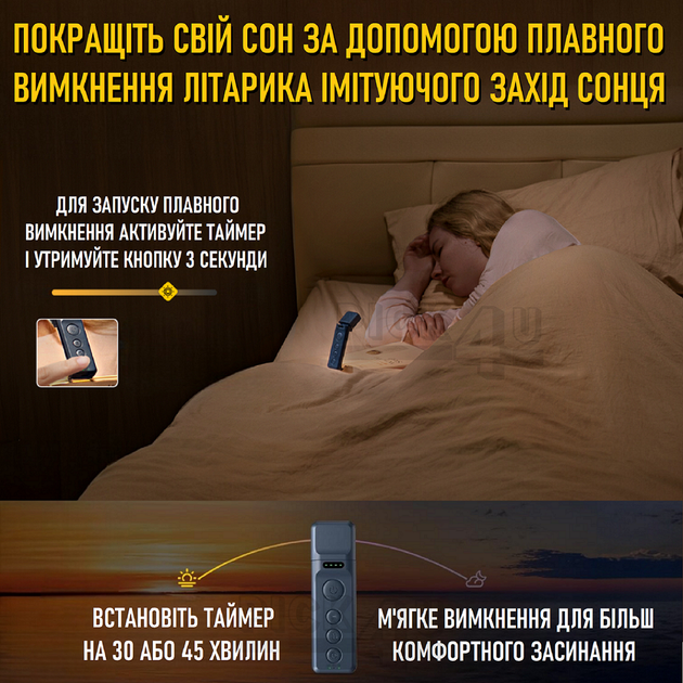Светодиодный светильник-лампа с зажимом для чтения книг аккумуляторная, с таймером, с регулятором яркости, 3 режима освещения Type-C A050 Темно-серый - изображение 9