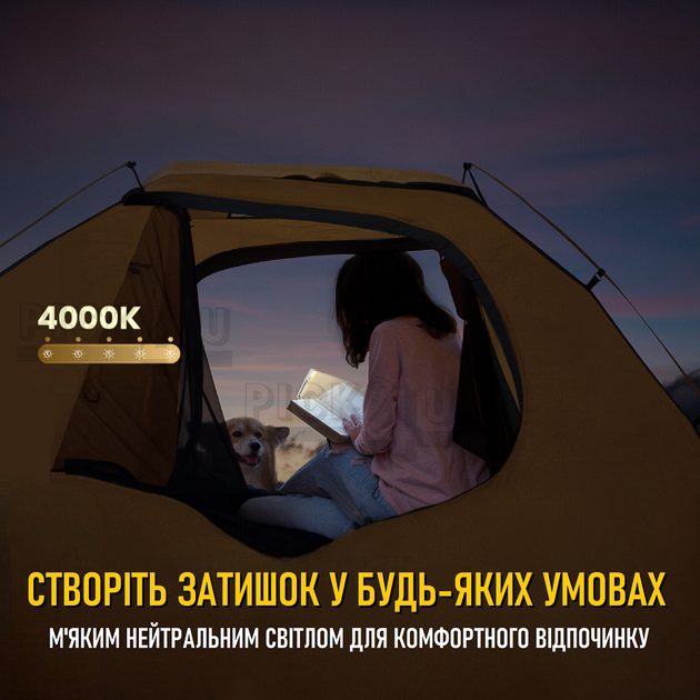 Светодиодный светильник-лампа с зажимом для чтения книг аккумуляторная, с таймером, с регулятором яркости, 3 режима освещения Type-C A050 Белый - изображение 7