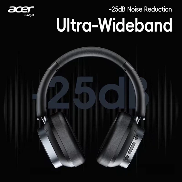 Acer OHR633 беспроводные накладные наушники с ANC – Bluetooth 5.4, глубокий бас, HD звонки, длинная автономность - изображение 6