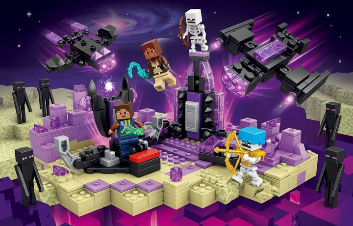 Конструктор Minecraft End 16 в 1 – дракон, башти, світ End, 744 деталі, збірна модель - Фото 7 Конструктор Minecraft End 16 в 1 – дракон, башти, світ End, 744 деталі, збірна модель - зображення 7