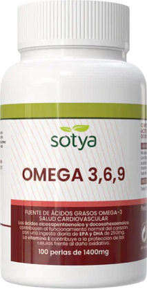 Харчова добавка Sotya Omega 3-6-9 100 перлин (8427483910213) - Фото 1 Харчова добавка Sotya Omega 3-6-9 100 перлин (8427483910213) - зображення 1