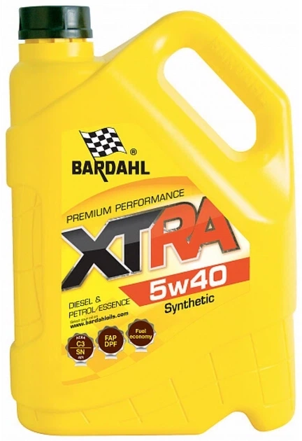 Масло моторное Bardahl XTRA 5W-40 4 л (34122) - Фото 1 Масло моторное Bardahl XTRA 5W-40 4 л (34122) - изображение 1