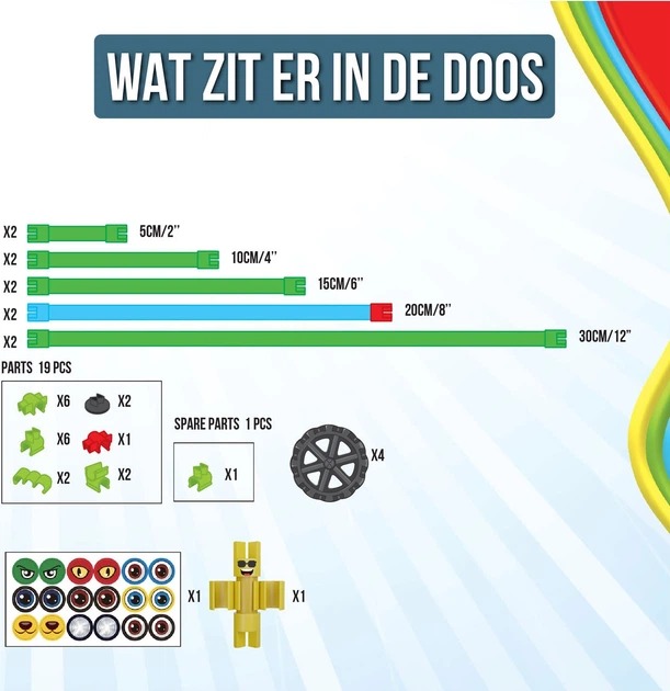 Конструктор Spaghetteez Clicks Spaghetteez Bendy Buggy гнучкі будівельні стрижні 34 елементи 1250387 (5425002306427) - зображення 4