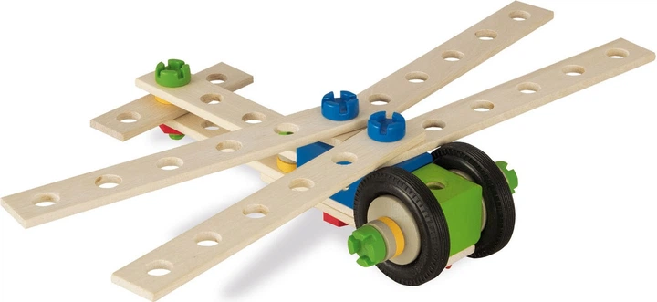 Дерев'яні кубики Eichhorn Constructor 4in1 65 елементів 5632681 (4051902001363) - зображення 2