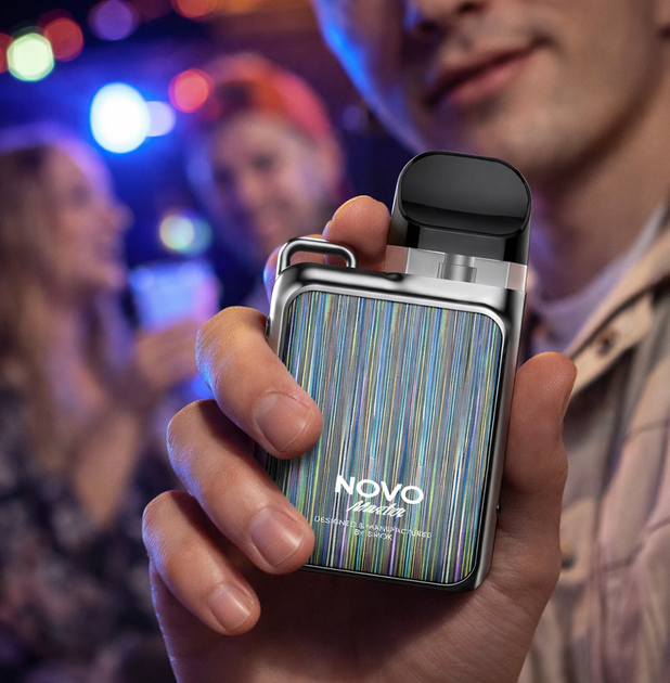 Багаторазова Pod-система Smok Novo Master Box Kit Silver Laser електронна сигарета Смок Нова 1000 до 30 Вт швидке заряджання LED-індикатор срібна - зображення 3