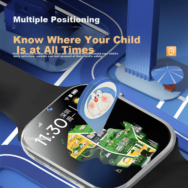 Детские умные часы PALMHANG WeChat All-In с SIM-картой, GPS-позиционированием и поддержкой сетей 5G/4G для подростков, учащихся начальной и средней школы в возрасте 6-12 лет. Специализированные обучающие часы для мальчиков и девочек. - изображение 3
