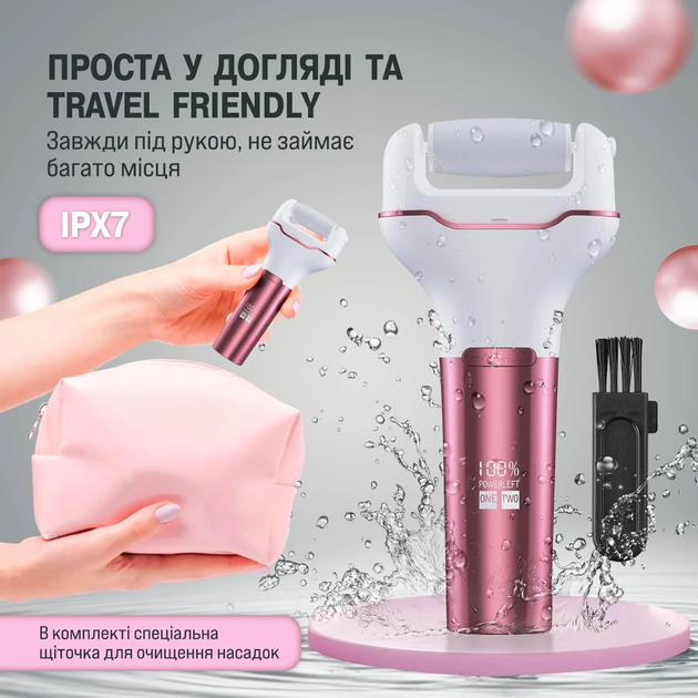 Електрична роликова пилка-пемза для п'ят для педикюру з LCD дисплеєм - зображення 2