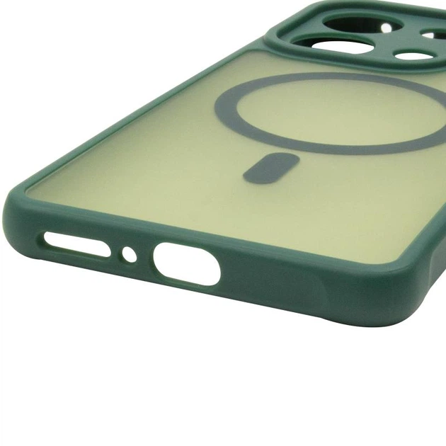 Чехол-накладка TPU Bloom с MagSafe для Xiaomi Redmi Note 13 4G стильная и прочная защита Green - Фото 5 Чехол-накладка TPU Bloom с MagSafe для Xiaomi Redmi Note 13 4G стильная и прочная защита Green - изображение 5