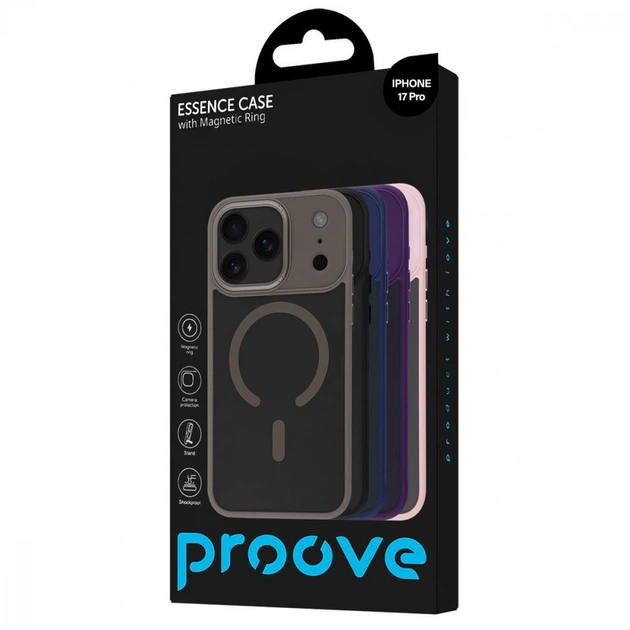 Чохол Proove Essence Case with Magnetic Ring iPhone 17 Pro black - изображение 3