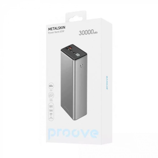 УМБ Proove Metalskin 65W 30000mAh (Gray) - зображення 3