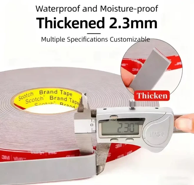 Двухсторонняя клейкая лента 3M VHB 4991 ширина 15 мм толщина 2.3 мм длина 3 метра Grey - Фото 4 Двухсторонняя клейкая лента 3M VHB 4991 ширина 15 мм толщина 2.3 мм длина 3 метра Grey - изображение 4