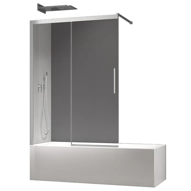 Шторки стеклянные на ванну раздвижные Koer SR BS06-120x150-TR-01 прозрачное стекло Easy Clean 6мм, хром (KR5945) - Фото 1 Шторки стеклянные на ванну раздвижные Koer SR BS06-120x150-TR-01 прозрачное стекло Easy Clean 6мм, хром (KR5945) - изображение 1