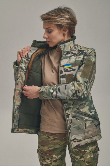 Зимняя утепленная женская FS куртка-трансформер Soft Shell 2в1, мультикам - изображение 8
