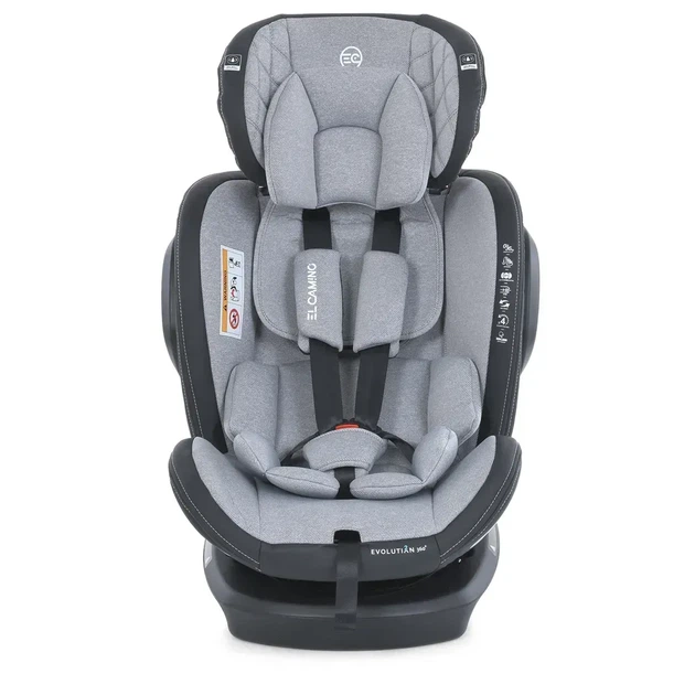 Автокрісло El Camino ME 1045 EVOLUTION 2 360⁰ Royal Gray (група 0+/1-2-3, isofix, поворот 360⁰, світло-сірий) - Фото 3 Автокрісло El Camino ME 1045 EVOLUTION 2 360⁰ Royal Gray (група 0+/1-2-3, isofix, поворот 360⁰, світло-сірий) - зображення 3