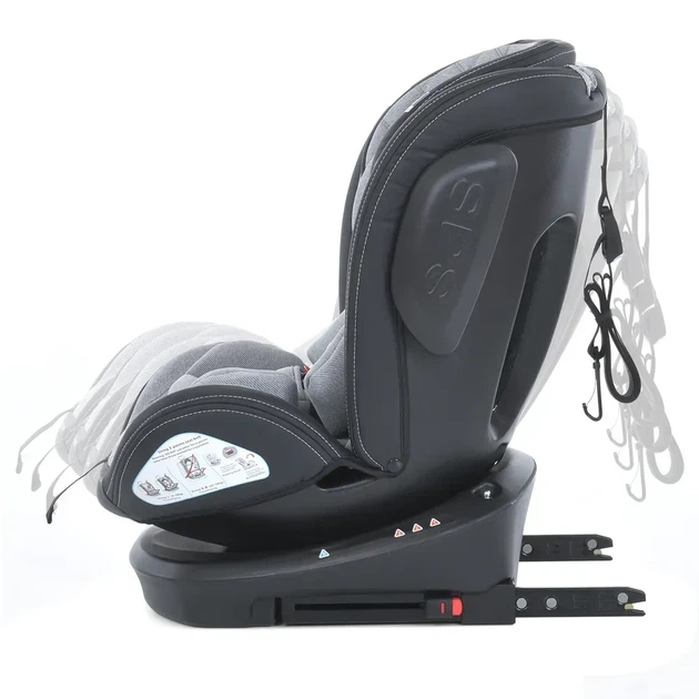 Автокрісло El Camino ME 1045 EVOLUTION 2 360⁰ Royal Gray (група 0+/1-2-3, isofix, поворот 360⁰, світло-сірий) - Фото 7 Автокрісло El Camino ME 1045 EVOLUTION 2 360⁰ Royal Gray (група 0+/1-2-3, isofix, поворот 360⁰, світло-сірий) - зображення 7