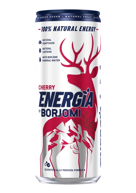 Упаковка сильногазованого напою Energia by Borjomi зі смаком Вишні 0,24 л х 12 банок - зображення 2