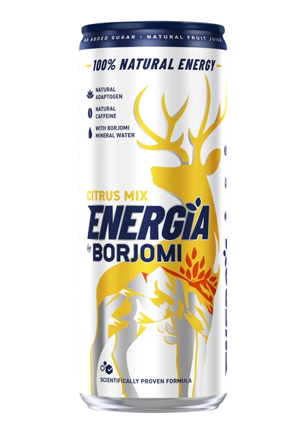 Упаковка сильногазованого напою Energia by Borjomi зі смаком Цитрусових 0,24 л х 12 банок - зображення 2