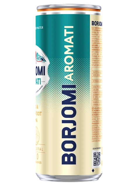 Упаковка сильногазованого напою Borjomi Aromati з ароматом Цитрусових та Кореню імбиру 0,33 л х 12 банок - зображення 5